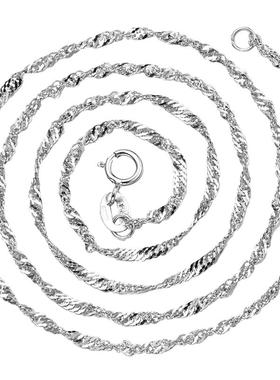 法诺图银饰品925短款瓜子链