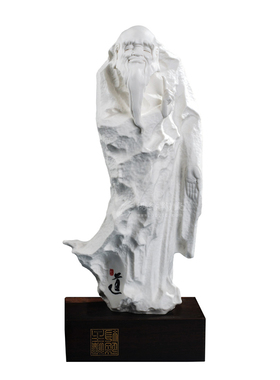 德化白瓷书房道法自然人物雕塑
