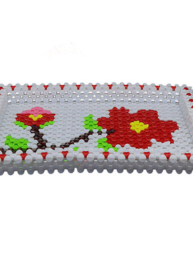 串珠牡丹茶盘创意现代水果成品