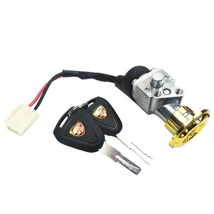 适用雅迪台铃电动车电源锁电门龙头小飞跃锁钥匙锁芯开关龙头套锁