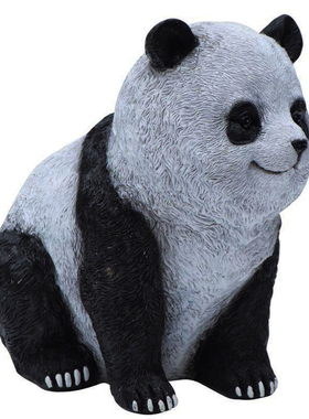 玻璃钢熊猫雕塑创意户外花园园林