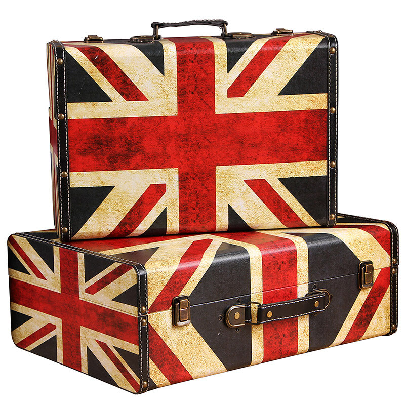 欧式复古收纳木盒创意储物木箱 服装店咖啡厅酒吧怀旧道具装饰品