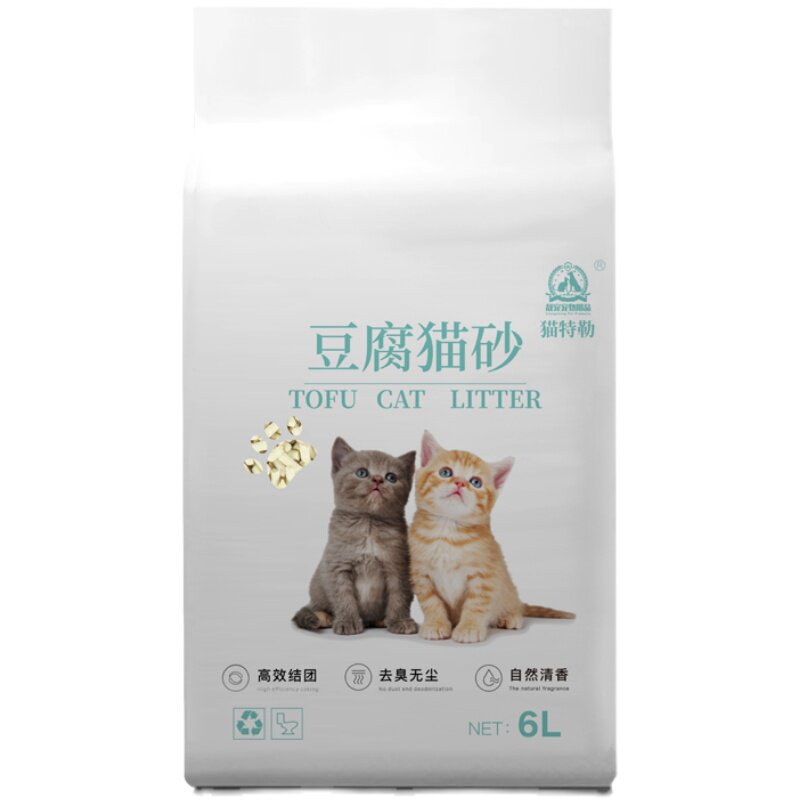 猫特勒豆腐猫砂6L*6绿茶原味水蜜桃猫砂除臭无尘满10公斤20斤包邮