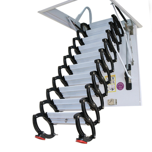 阁楼伸缩楼梯家用室内铝合金定制自动升降折叠伸拉梯别墅复式手动