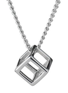 潮牌简约镂空正方体独特ins项链