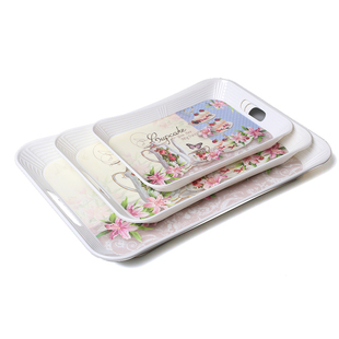 托盘家用盘托放水杯的盘子家用客厅创意水果塑料长方形早餐茶盘