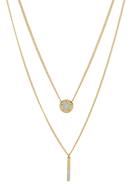 zoxi简约白贝壳多层女ins项链