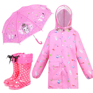 儿童雨衣男童大帽檐女童小学生中大童书包位长款小孩可搭雨鞋雨伞