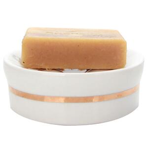 SPIRELLA/丝普瑞浴室简约瑞士瓷金条纹陶瓷香皂盒创意欧式肥皂盒