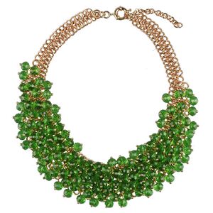 欧美大牌挂件百搭短款锁骨装饰水晶宝石珍珠项链毛衣链夸张女配饰