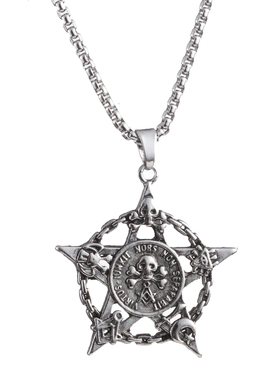 韩版算盘挂件欧美钛钢装饰项链