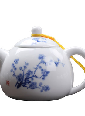 0茶壶大号景德镇青花手绘西施
