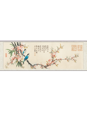 牡丹图国画花鸟画挂画卷轴装饰画