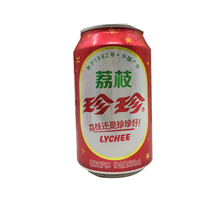 珍珍荔枝汽水饮料330mlx24罐整箱 80后怀旧汽水小时候味道