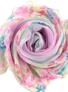 长款超薄春秋韩版两用雪纺丝巾