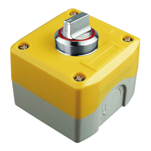 M22mm金属不锈钢旋钮开关二档 三档带灯防水防爆5v12v24v开关盒