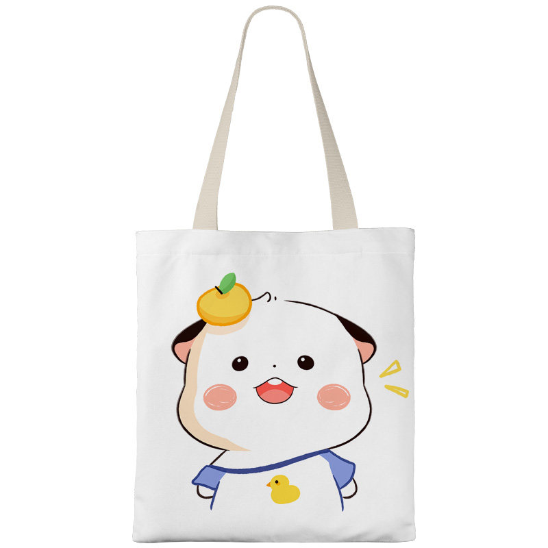 小小胖三团三胖帆布袋斜挎包背包