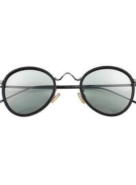 复古小圆框个性超潮流浅色墨镜