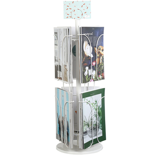 展之家原创设计 桌面台式展示架 A4杂志宣传册单页彩页资料旋转架