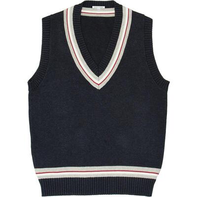 jk日系学院风宽松针织衫v领背心