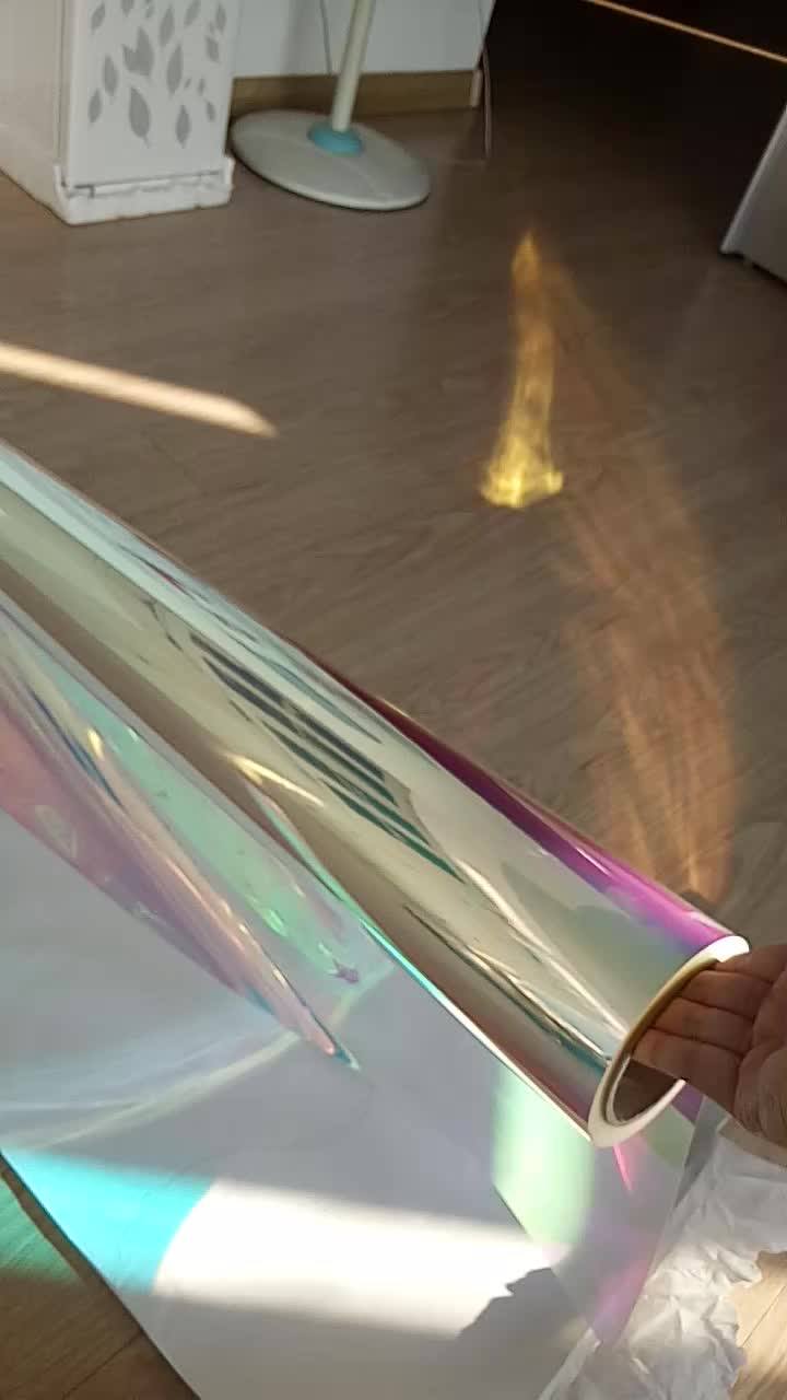 70micron Self Adhesive Dichroic Iridescent Film For Glass Window Or