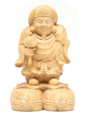 楠溪匠心黄杨木雕刻大黑天佛门护法神七福神送礼工艺品佛像