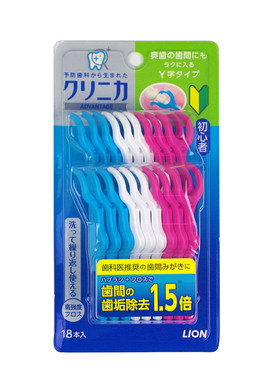 日本狮王字型剔牙线超细清洁