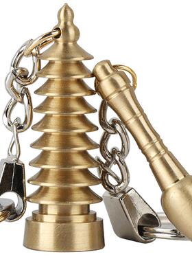 十三层纯铜文昌塔摆件钥匙扣挂件