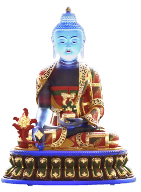 琉璃药师佛彩绘寺庙工艺品