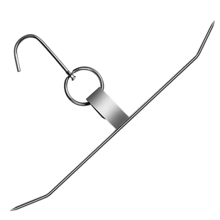 加粗不锈钢叉烧环广式叉烧针港式单层鸡翅环腊肉挂钩叉烧针烤肉针