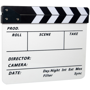 摄影街拍板 白色场记板 影视影室棚拍全英文打板 送黑色水笔 可擦