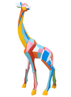 几何园林景观草坪美陈仿真动物