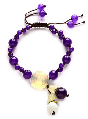 纯然饰品天然紫玉髓岫