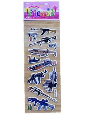 儿童吃鸡卡通3d立体奖励泡泡贴