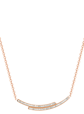 笑脸项链女小众设计感高级感锁骨链钛钢不褪色不过敏点钻吊坠网红