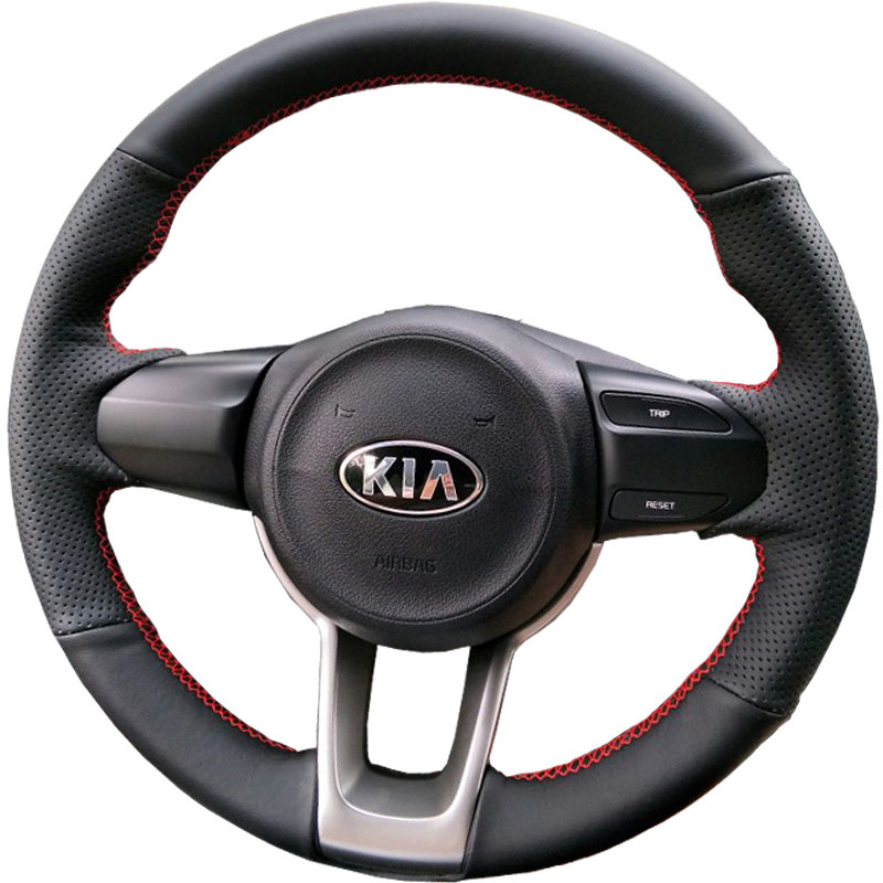 起亚kxcross K2K3K4K5凯绅焕驰新智跑赛拉图专用真皮手缝方向盘套