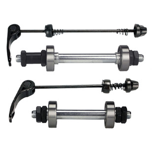 一体轮毂轴山地自行车花鼓滚珠前后轴心改装轴承培林空心轴快拆杆