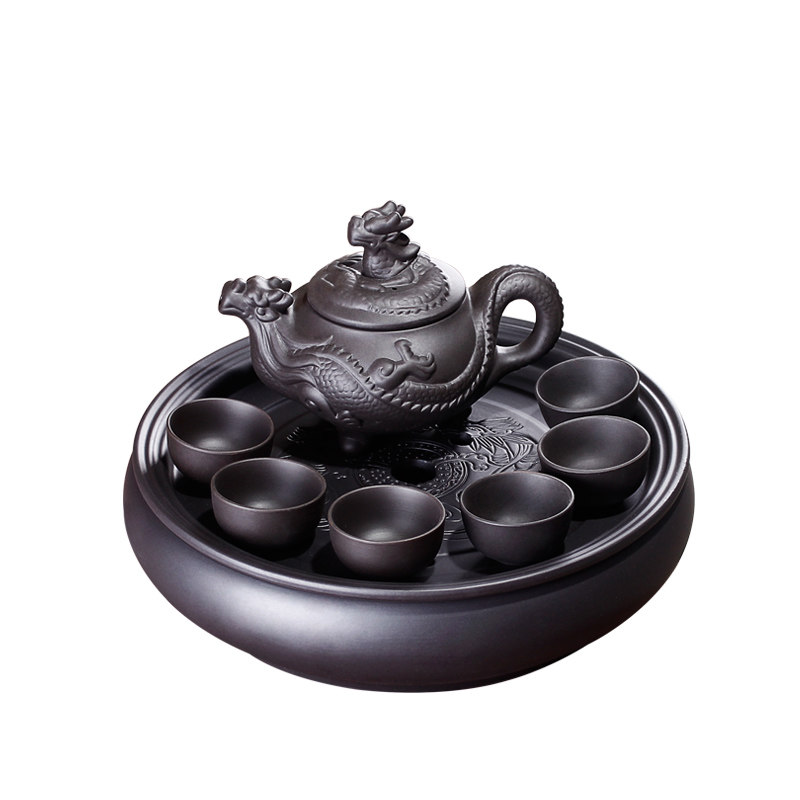 功夫茶具套装家用宜兴整套圆形