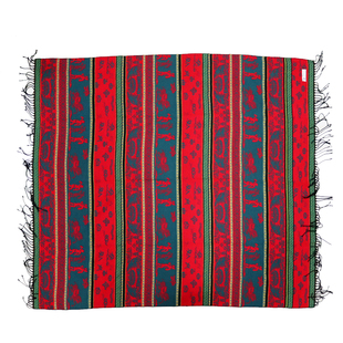 民族风东巴文大方巾批 发秋冬旅游拍照加厚披风围巾女文艺披肩