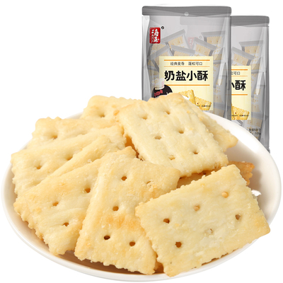 海玉苏打饼干奶盐小酥108g零食