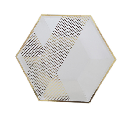 欧式一次性餐盘蛋糕金色