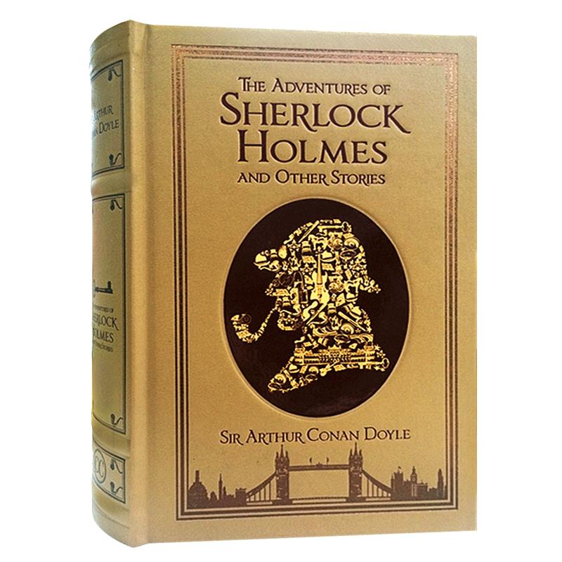 福尔摩斯探案精选集 英文原版侦探小说 The Adventures of Sherlock Holmes 柯南道尔 皮质金边精装 全