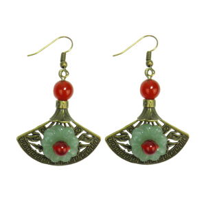 中国风复古仙女耳坠长款气质古装耳环小众设计感超仙民族风耳饰女