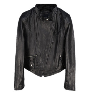 赔钱海宁绵羊皮女式女款真皮头层绵羊皮皮衣机车服夹克外套