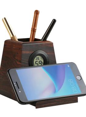 多功能笔筒手机架书房桌面摆件
