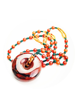 花纹本地特产红油玛瑙挂坠平安扣