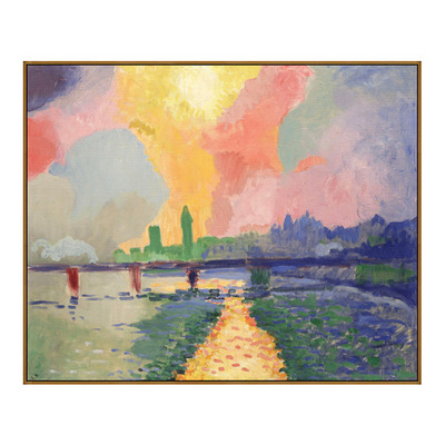 查令十字桥北欧客厅卧室油画