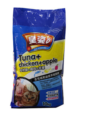 皇姿猫粮鸡肉蔬菜鱼肉味猫粮2kg 4斤包邮去毛球猫粮包邮