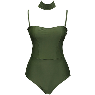 钢托聚拢显瘦三角式连体泳衣新品