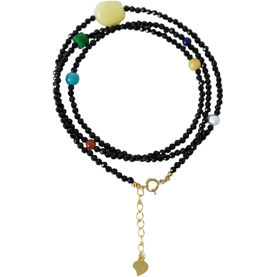 2mm闪亮纯天然黑水晶小珠子手串